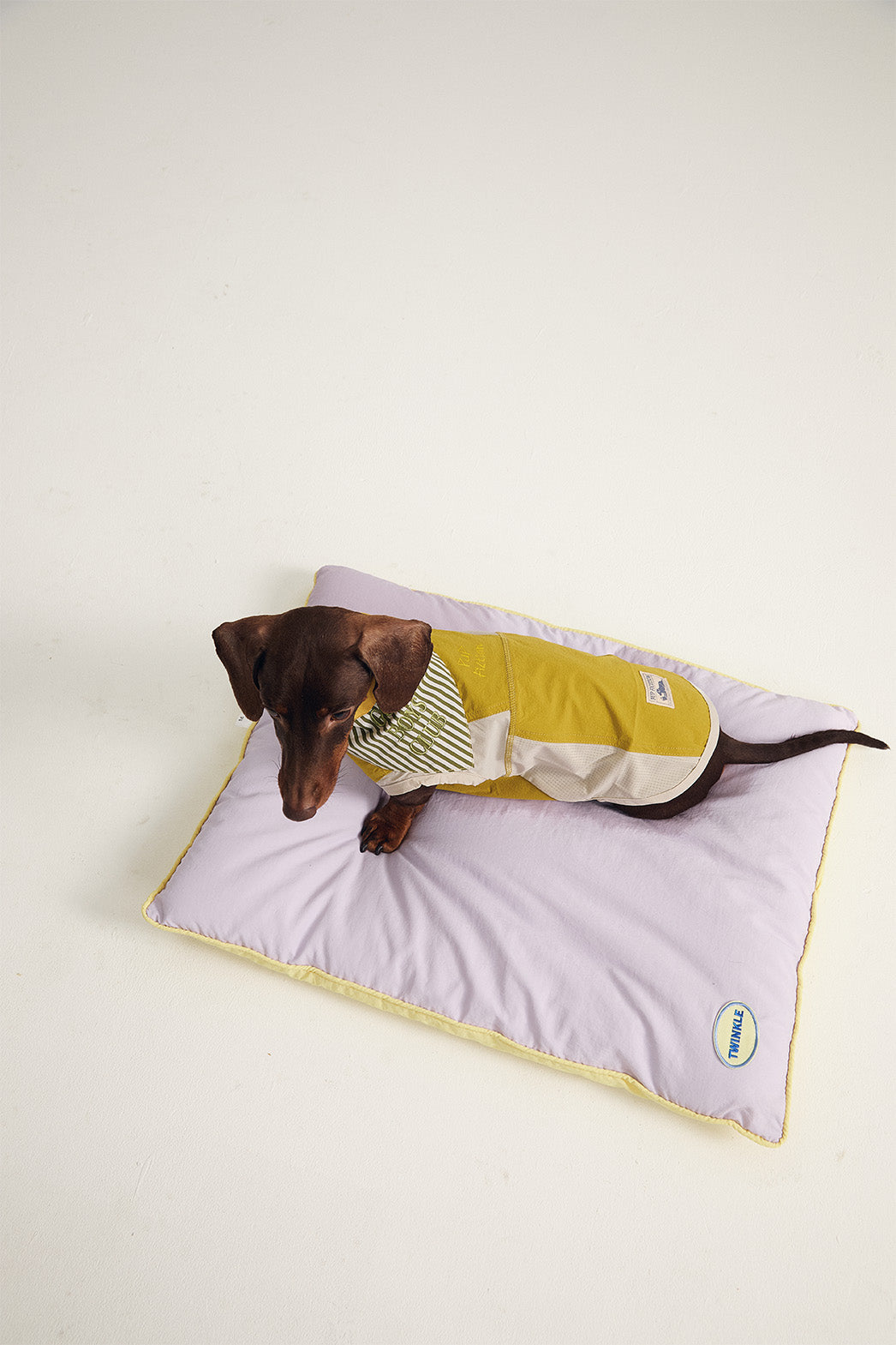 Pup Fiction Striped Embroidered Sleeveless Dog Shirt