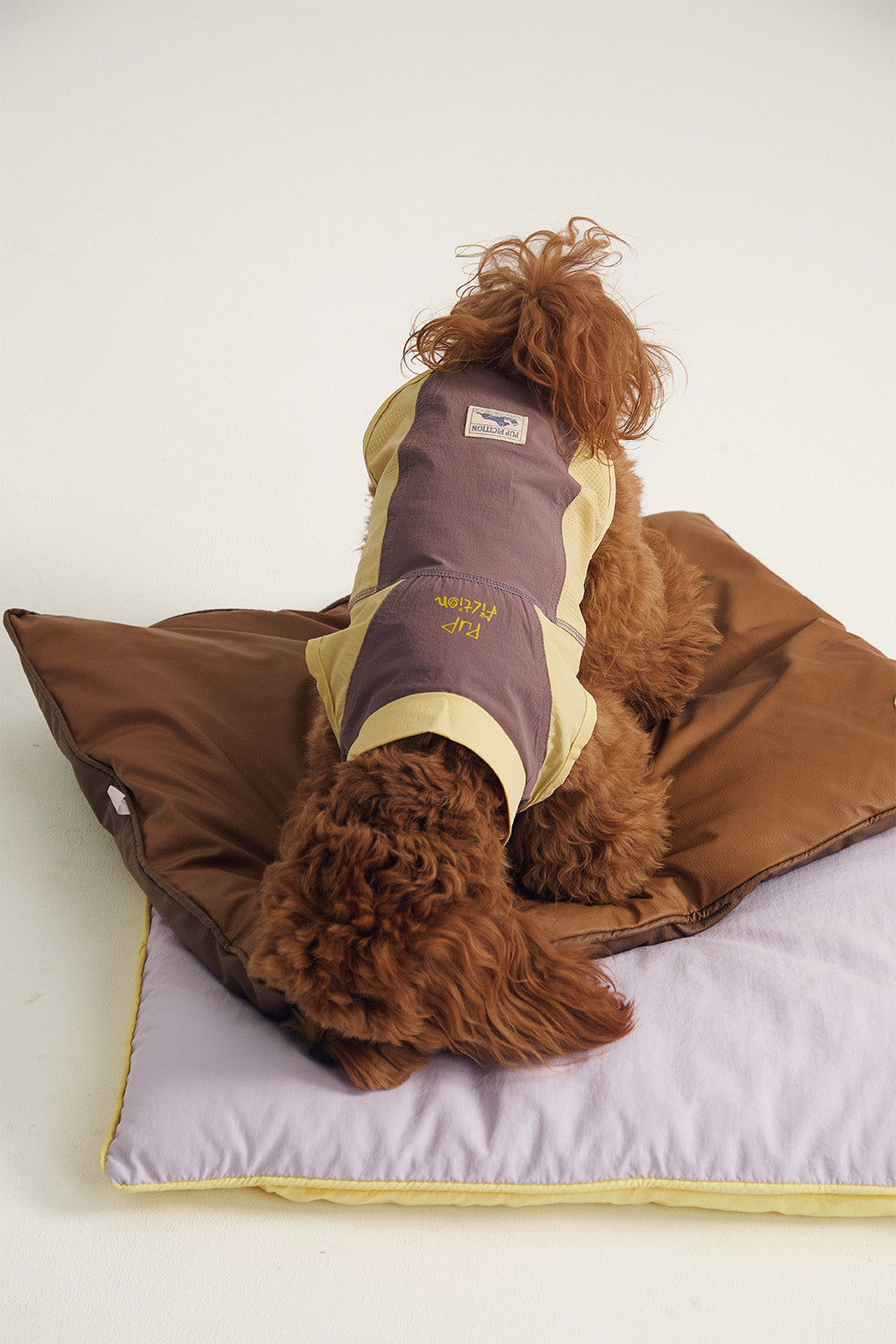 Pup Fiction Striped Embroidered Sleeveless Dog Shirt