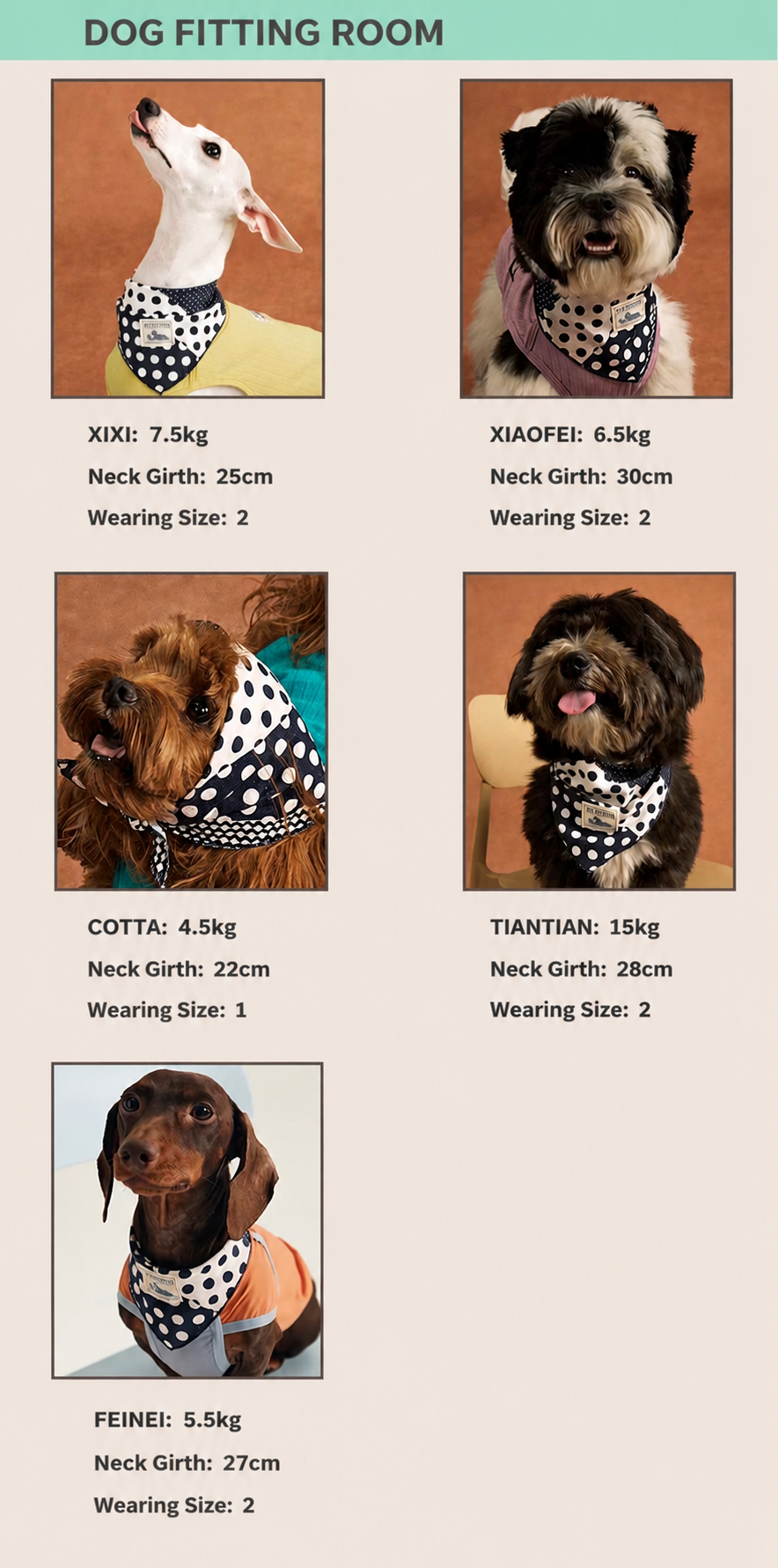Polka Dot Patchwork Cotton Bandana