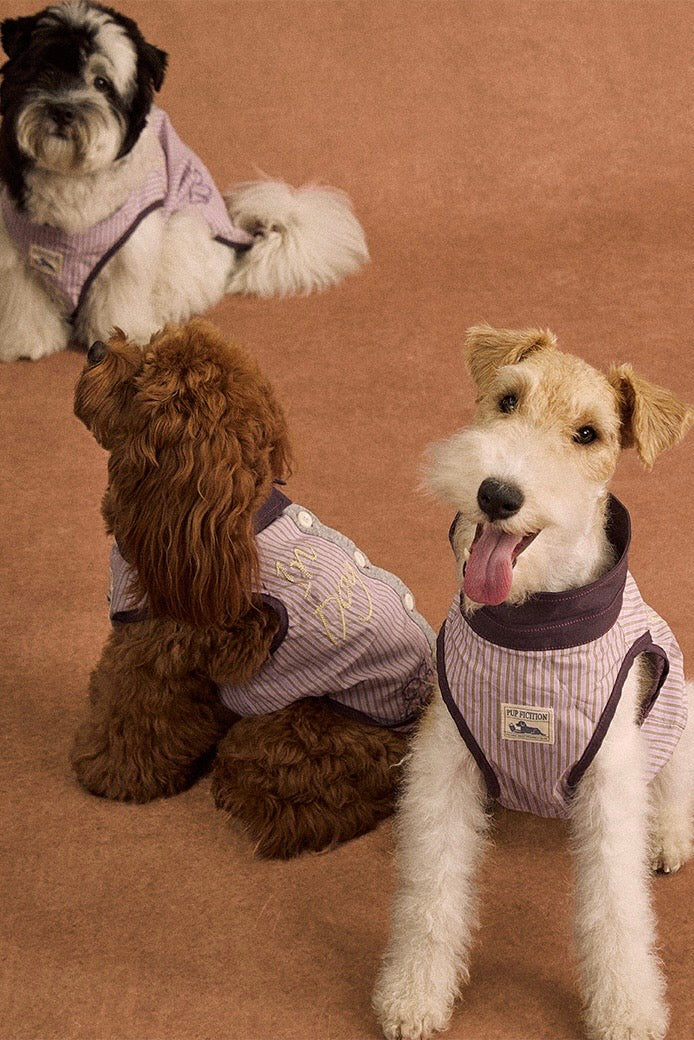 Twoll Vintage Embroidered Cotton Dog Shirt