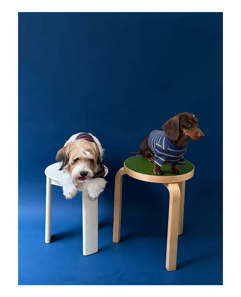 Twoll Vintage Stripe Long Sleeve Dog Tee