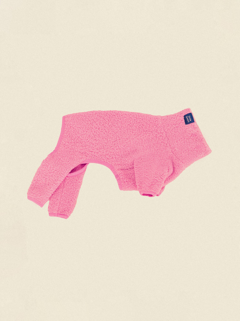 Little Beast Dog Fleece Onesie Pink / XXS Cotton Candy Fleece Onesie